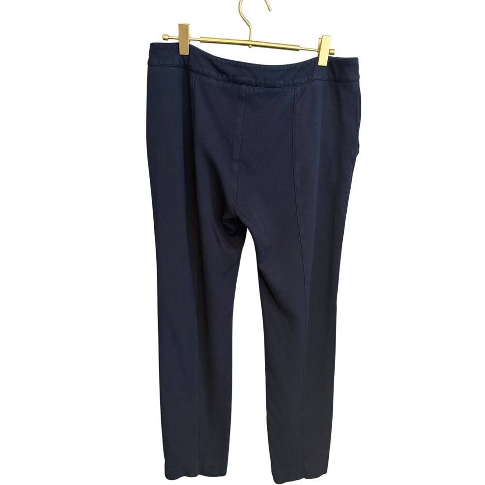 CABI Navy Blue Ponte Ankle Pants 8 Center Seams Stretch Slim Trousers 5073 EUC - Picture 4 of 9